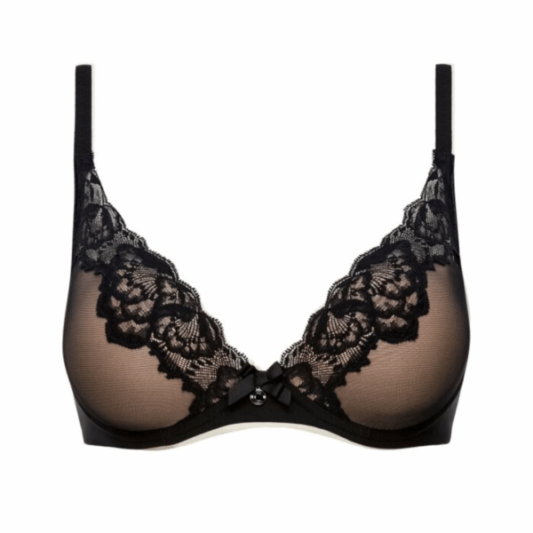 Chantelle Orangerie Plunge T-Shirt Bra - Black